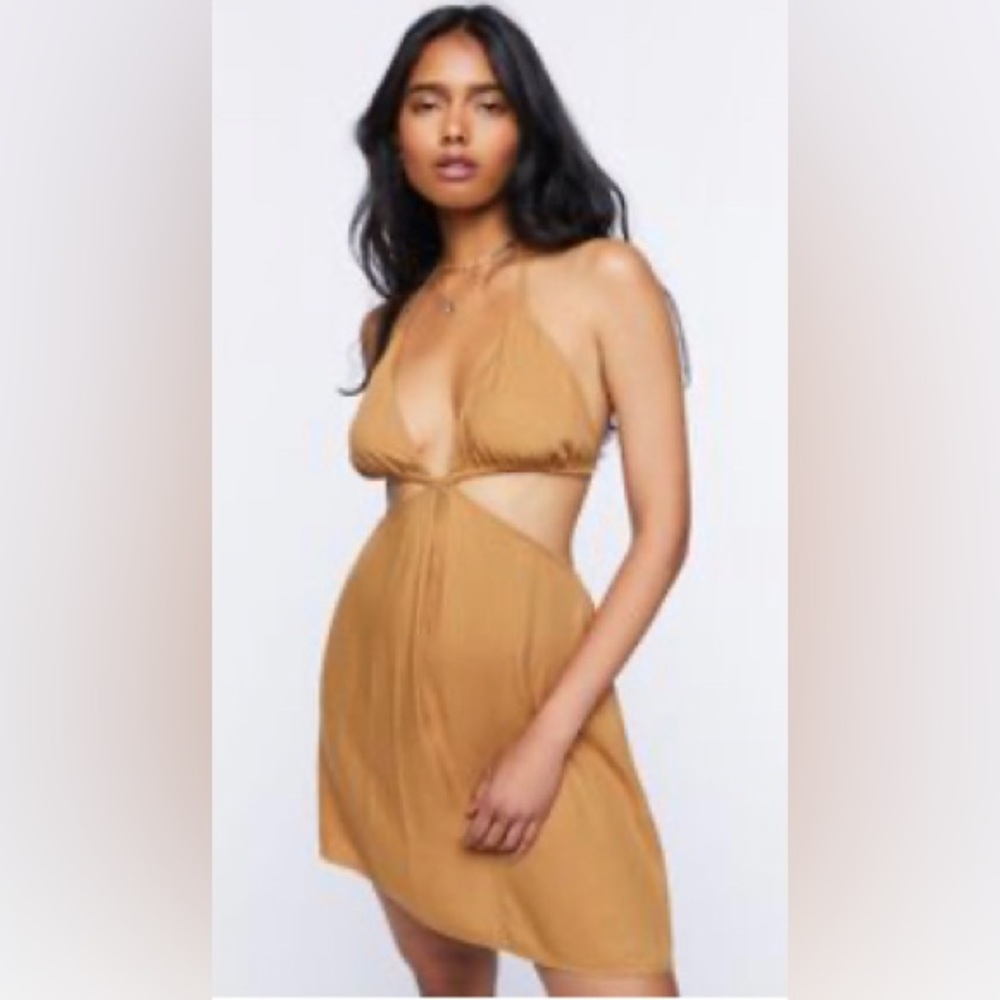 Cutout Halter Mini Dress
